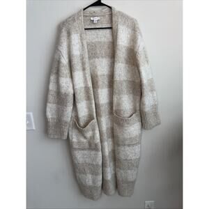 TopShop Block Stripe Maxi Cardigan sz 4-6